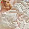 Sábana de Algodón Puro de Doble Capa de Grado A para Maternidad e Infancia, Amigable con la Piel, para Dormitorio de Estudiantes, Cama Individual Infantil, Sábana Ajustable y Funda de Edredón
