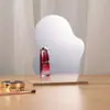 Espelhos de maquiagem irregulares por atacado para dormitórios estudantis e uso doméstico, espelhos decorativos de mesa com formato côncavo exclusivo