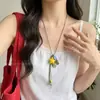 Paraíso de Manzanas~Collar de Lazo con Cuentas de Dopamina de Colores para Mujer, Cadena para Clavícula con Diseño de Nicho Lindo y Dulce