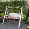 Silla Mecedora para Patio Exterior, Hierro Forjado, Uso Doméstico, Jardín Exterior, Doble Cuna, Hamaca de Ocio, Silla Mecedora de Balcón para Villa
