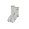 Calcetines de Lana Gruesos y Cálidos para Otoño e Invierno Calcetines de Media Pantorrilla Estilo Coreano Esponjosos Estilo Ins Lindos Calcetines Coreanos Bordados de Cachorro Caídos