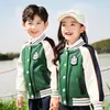 Jinmier Uniformes Escolares de Otoño para Niños Fabricante Directo Ropa Deportiva Uniformes de Clase para Escuela Primaria Set de Uniforme de Cuatro Piezas para Jardín de Infancia