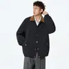 Jaqueta Retro Japonesa Masculina 2025 Primavera e Outono Nova Tendência Versátil Solta Casual Color-Block Lapela Jaqueta de Trabalho
