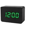 Reloj electrónico LED minimalista transfronterizo multifuncional de escritorio de madera despertador estudiante niños perezosos control por voz reloj de mesa