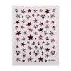 Pegatinas para Uñas de Chica Hot Transfronterizas Estampado de Leopardo Estrella Impermeables Adhesivas Rosa Neón Negro Estampado de Leopardo Estilo Sl