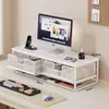 Soporte para monitor de computadora, estante de almacenamiento de escritorio para sala de juegos, cajón, base para pantalla de laptop de oficina