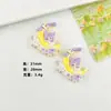 Tarjeta de Dibujos Animados Luna Animal DIY Accesorios de Resina Hechos a Mano Pegamento de Crema Funda para Teléfono Móvil Pasador Taza de Agua Hebilla de Zapato Accesorios