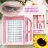 Kit de Cílios Postiços Transfronteiriço com Grande Capacidade, Cílios Postiços Diagonais com Fluxo de Ar Fresco, Confortáveis nos Olhos, Leves e Suaves, Redutor de Idade