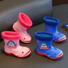 Botas de Lluvia Personalizadas de Tiburón de Dibujos Animados para Niños y Niñas, Botas de Lluvia Antideslizantes para Bebés para Niños y Niñas Pequeños, Zapatos Impermeables para Niños, Pegamento