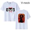 Camiseta de manga corta con cuello en V informal para parejas con estampado de anime de Amazon, estilo espada de verano, Berserk legendario, combinable