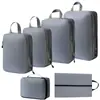 Conjunto de Compressão para Armazenamento de Viagem com 7 Peças para Roupas Sapatos Higiene Pessoal Cosméticos Sacos de Armazenamento Sacos Impermeáveis Armazenamento Portátil