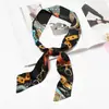 Bolsa de alça decorativa versátil estilo coreano para primavera e verão lenço de seda fita estreita fina cinto de fita lenço de fita para mulheres