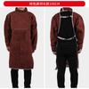 Ropa Protectora de Cuero de Vaca Resistente al Desgaste, Aislante al Calor, Anti-Quemaduras y de Alta Temperatura para Soldador, Delantal de Soldador con Vestimenta Inversa, Ropa de Trabajo para Soldadura por Arco de Argón