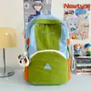 Mochila Feminina Estudante Universitária Bonita Cor Contrastante 2025 Nova Estudante do Ensino Fundamental II e Ensino Médio Mochila de Viagem de Grande Capacidade