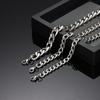 Pulseira Europeia e Americana de Aço Inoxidável Nk Moda Masculina Hip-Hop Corrente Cubana Masculina e Feminina Corrente Estilo Punk Pulseira Básica de Aço Titânio