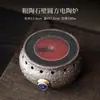 Juego de té para estufa eléctrica de cerámica redonda con dispositivo para preparar té, tetera con asa de arcilla de roca vieja, caldera de agua para calefacción doméstica interior