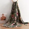 Cachecol de Inverno Elegante de Luxo Leve Imitação de Caxemira Transfronteiriço Moda Feminina para o Trabalho Protetor de Pescoço Floral Cachecol/Xale à Prova de Frio