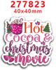 Nuevo parche de resina acrílica 2023, moño, adorables pegatinas decorativas para refrigerador PR275719