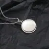 Collar Vintage Ojo de Horus para Hombre, Gargantilla Ojo Estilo Punk de Moda, Colgante Redondo de Plata Tailandesa de Imitación a la Moda