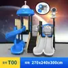 Escorregador Grande para Jardim de Infância Espaço Externo Infantil Série Combinação de Balanços Equipamento de Diversão ao Ar Livre para Parque Comunitário