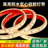 Tira de Luces LED Impermeable para Exteriores de Caucho Sólido Recubierto, Bajo Voltaje 24V, 2835, Tira de Luz de Silicona, Iluminación Impermeable para Piscina