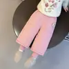Pantalones de Algodón para Niñas Invierno Pantalones Forrados de Polar para Niños 2025 Nuevo Bebé Jogger de Dos Piezas Falsas Pantalones Cálidos