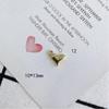 Accesorios de joyería DIY al por mayor, pendientes de aleación con colgante de perla pequeña con incrustaciones de corazón de amor, accesorios básicos