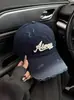 Gorra de Béisbol Vintage Borgoña Desgastada para Mujer, Estilo Retro Americano, Circunferencia de Cabeza Grande, Gorra Versátil con Letras que Hace que la Cara Parezca Más Pequeña
