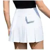 Pgm Verano Deportes Falda Corta Falda de Golf Secado Rápido Cintura Alta Falda Línea A Falda Corta para Mujer