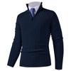 2025 Exportação Amazon Cross-Border Outono e Inverno Malharia Masculina Jovem Casual Base Quente Meia-Zip Top para Homens