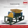 Máquina de rasgar metal de eixo duplo grande, médio e pequeno Máquina de rasgar garrafa de plástico Máquina de rasgar eixo único Equipamento de trituração de metal, madeira e borracha