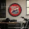 Colgante de tapa de cerveza estilo industrial para reparación de coches decoración de pared de fondo de club de carreras pintura de hojalata 35cm40cm