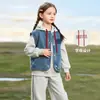 Chaqueta Chaleco de Mezclilla Lavada Nueva Otoño 2026 para Niñas Mayores, Estilo Coreano, Primavera y Otoño, Elegante y Súper Linda