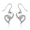 Accesorios explosivos de comercio exterior, joyería coreana, pendientes de novia con forma de corazón y gancho para la oreja para mujer, venta al por mayor