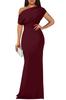 Vestido Largo Formal de Fiesta Elegante Francés de Primavera Europeo y Americano Transfronterizo sin Mangas con Hombros Descubiertos Ajustado