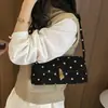 Bolso de Axila de Felpa Gamuzada con Lunares Estilo Coreano de Nicho para Mujer 2026 Nuevo Bolso de Hombro Único para el Trabajo Bolso Baguette Versátil de Moda