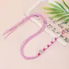 Carrillón de Viento con Cáscara de Fruta Degradada Cuerda Tejida a Mano Cadena de Teléfono Móvil Colorida Colgante Cordón Llavero de Coche Accesorio de Joyería Cuerda