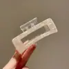 Clip de Cabello Cuadrado de Acrílico Nuevo Primavera/Verano 2026 Pinza de Tiburón Grande Simple Pinza para el Cabello de Gama Alta