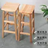 Taburete de Madera Madera Maciza Taburete Alto Adulto Hogar Taburete Cuadrado de Madera Mesa de Comedor de Restaurante con Taburete Taburete de Madera Duradero Taburete Cuadrado