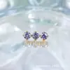 Brincos Coleção Ouro Roxo Claro Liga de Titânio ASTMF-13 G23 Titânio Rosca Interna Zircônia Studs para Lábio Studs para Piercing