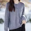 Suéter cárdigan de punto de lana de color liso estilo coreano, nuevo de primavera, top versátil de punto con bolsillos