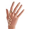 Joyería transfronteriza europea y americana retro con incrustaciones de diamantes de imitación hueca geométrica de flecha anillo abierto pulsera unida accesorios creativos para mujeres