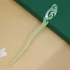 Pasador de Acetato Accesorios para el Cabello Pasador de Imitación de Jade Pasador de Estilo Antiguo Dinastía Han Pasador de Acetato al por Mayor Pasador de Hoja Acrílica