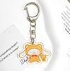 Llavero con forma de perro Yugui de dibujos animados japoneses, bonito y de gran valor, colgante para bolso escolar, regalo creativo para novia.