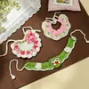 Conjunto tejido popular transfronterizo para gato mascota, sombrero, disfraz de fiesta para perro, decoración de primer cumpleaños para cachorro, babero