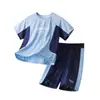 Conjunto Esportivo de Verão Lomi Rabbit Fino para Crianças 2026 Novo Conjunto Esportivo de Verão com Manga Curta e Shorts de Secagem Rápida para Meninos e Meninas