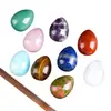 Ovo grande de cristal natural 4*3 branco roxo rosa verde vermelho azul roxo material ovo pedra bruta ornamento peça de mão para exibição e brincar