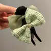 Grampo de Cabelo Tiara Laço Elegante com Cabeça de Bola Presilha para Traseira da Cabeça Feminina Rabo de Pônei Fofo Presilha de Rede