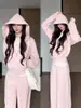 Chamarra corta con capucha y cierre, nueva moda otoño para mujer, entallada a la cintura, ideal para petite, sudadera abrigo cárdigan casual para mujer