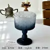 Atmósfera de Nicho Vintage Mate Degradado Negro Copa de Vino Copa Alta Copa de Champaña Copa de Vino Tinto de Gama Alta Estilo Ins